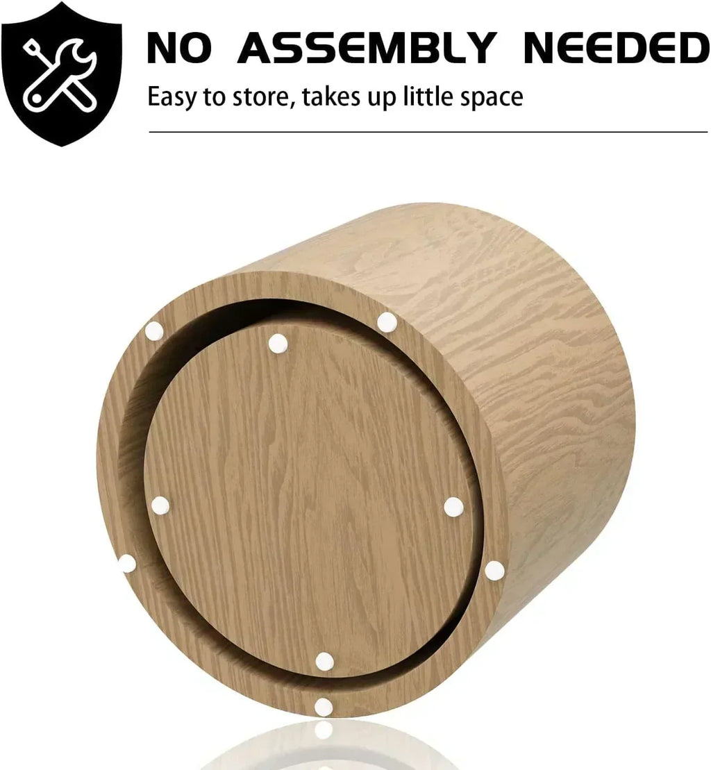 Nesting Coffee Table Set of 2 Modern Round Coffee Table with Non-Slip Feet Circle Accent Tables wourant