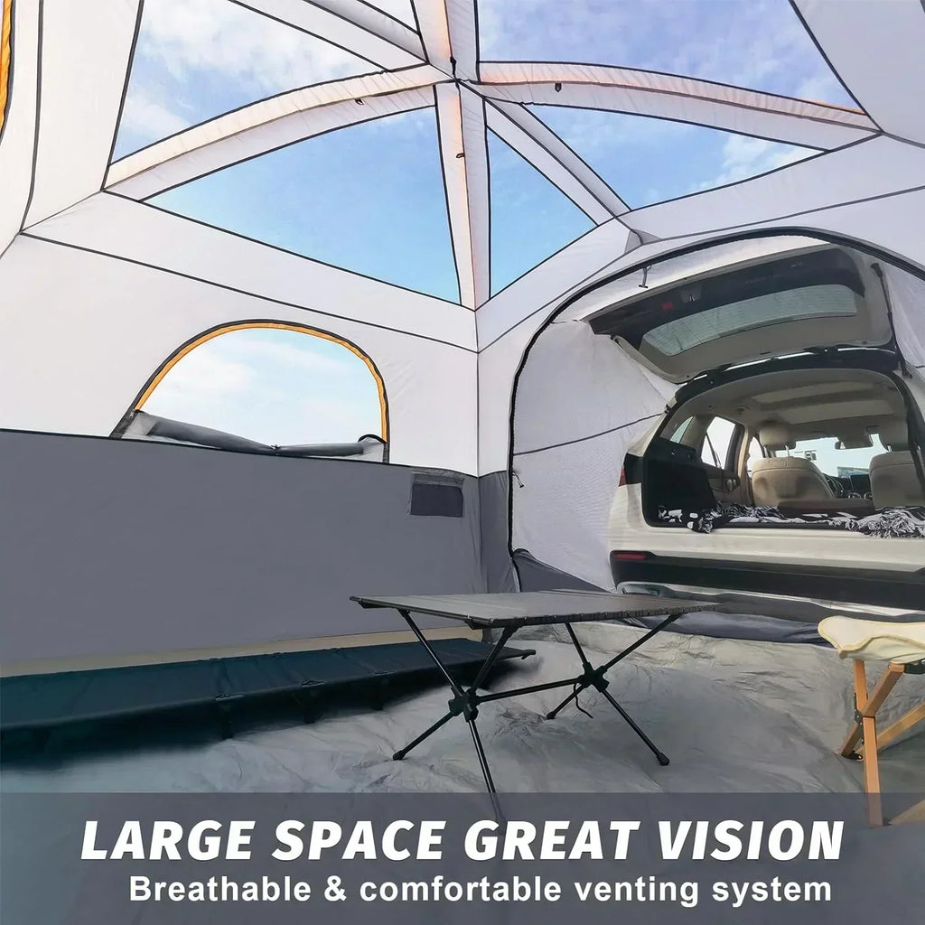 SUV Tent for Camping 6-Person SUV Tailgate Tent Easy Set Up with Rainfly 10'x9'x78in wourant