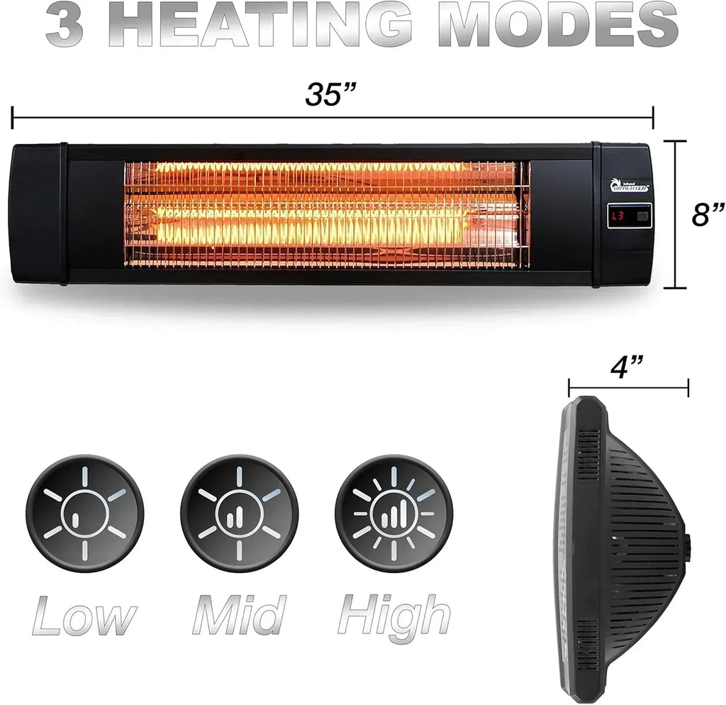 Smart greenhouse heater with built-in temperature control and digital thermostat wourant