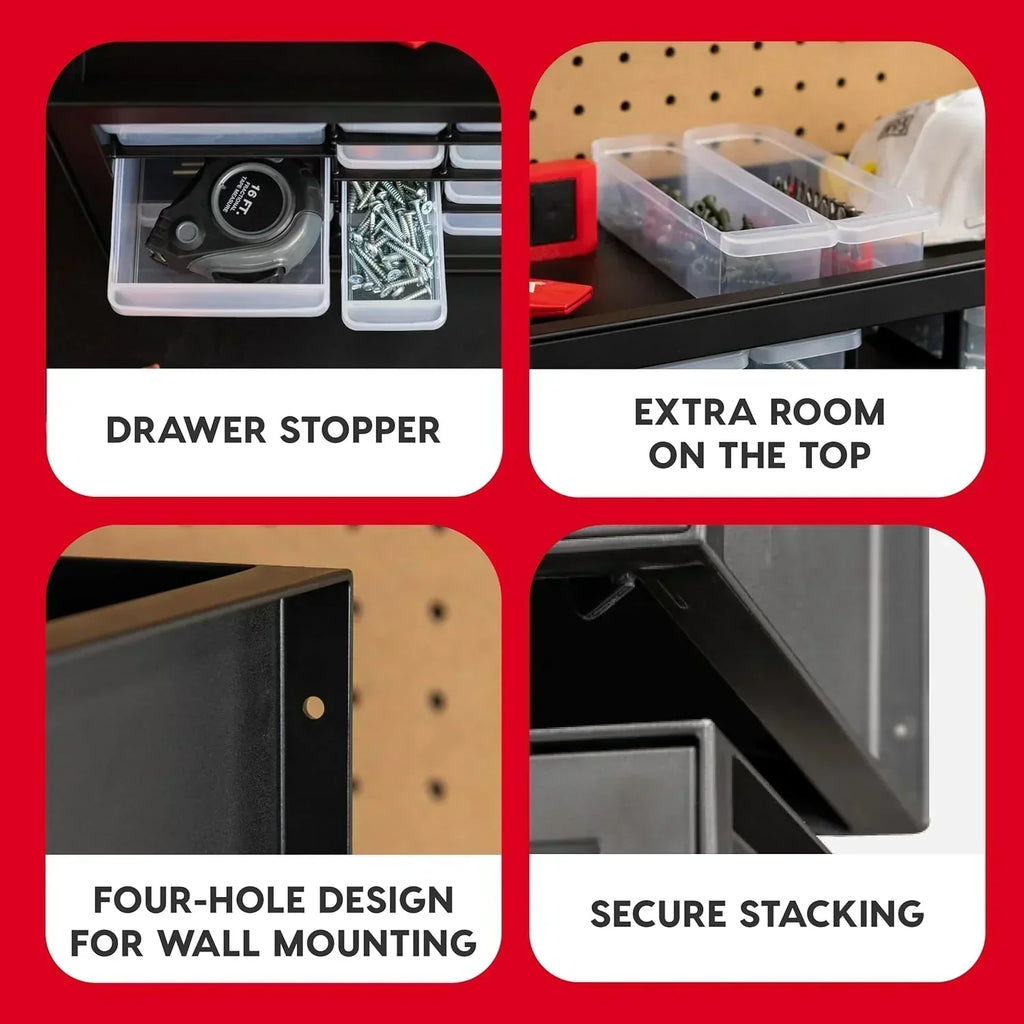 IRIS USA Screw Tool Organizer Small Parts Cabinet Chest Storage Drawers Organization Toolbox wourant