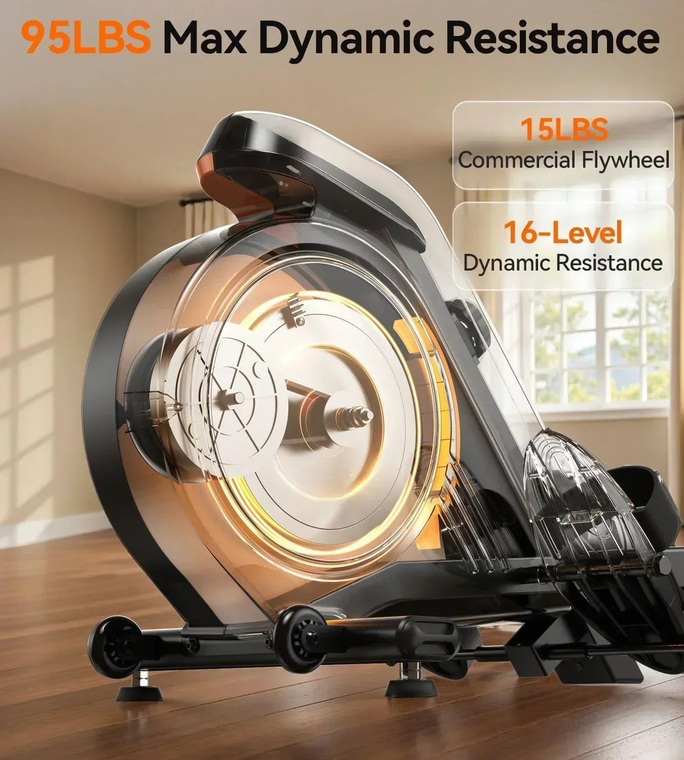 YOSUDA Home Magnet/Water Resistance Rowing Machine Support Bluetooth and Applications wourant
