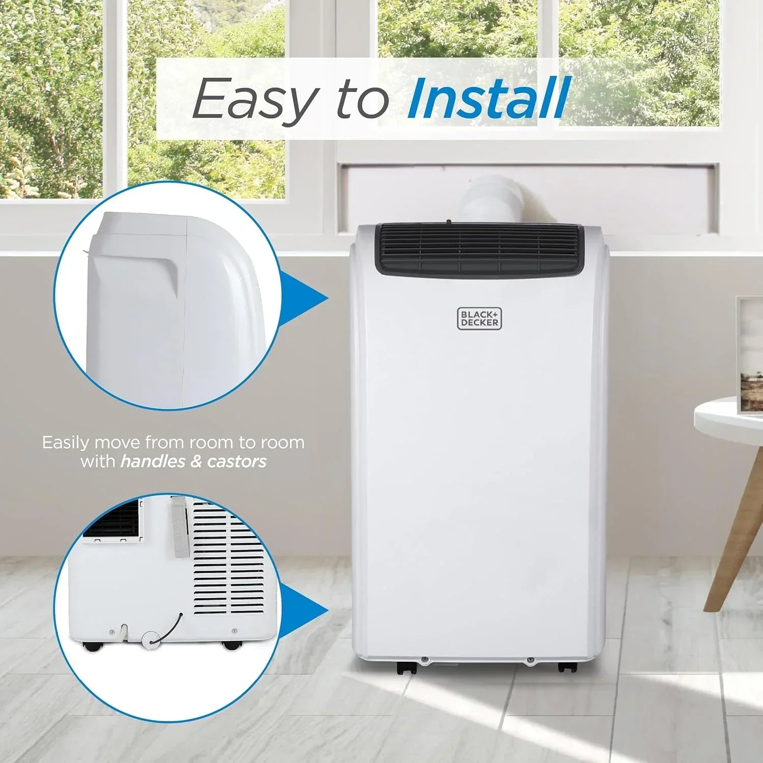 BLACK+DECKER 8,000 BTU Portable Air Conditioner for Rooms up to 350 Sq wourant