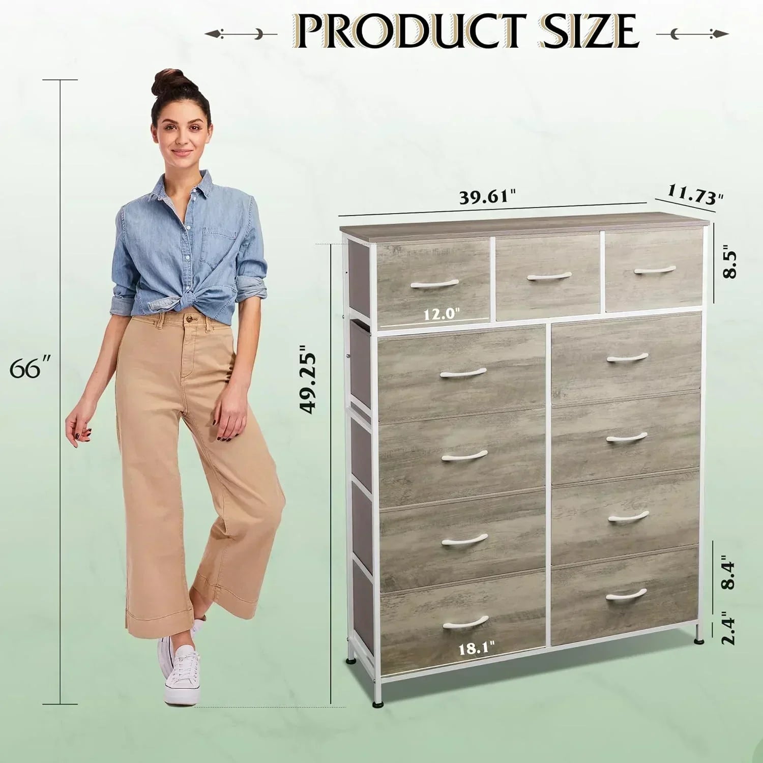 Storage Organizer Unit 11 Fabric Bins Storage Drawers Organizer Steel Frame Tall Storage Tower wourant