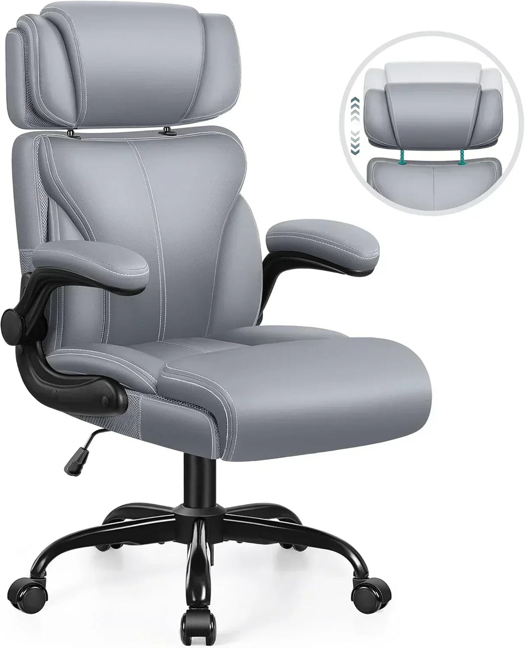 Office Chair Large High-Foot Computer Desk Chair Chair Lumbar Support Rotating Computer Chair wourant