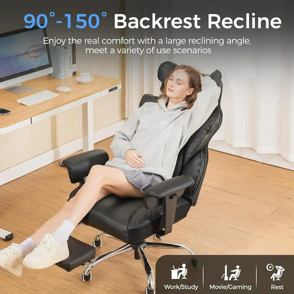 Large Tall Gaming Chair 400 lb Heavy Duty Office Chair wourant