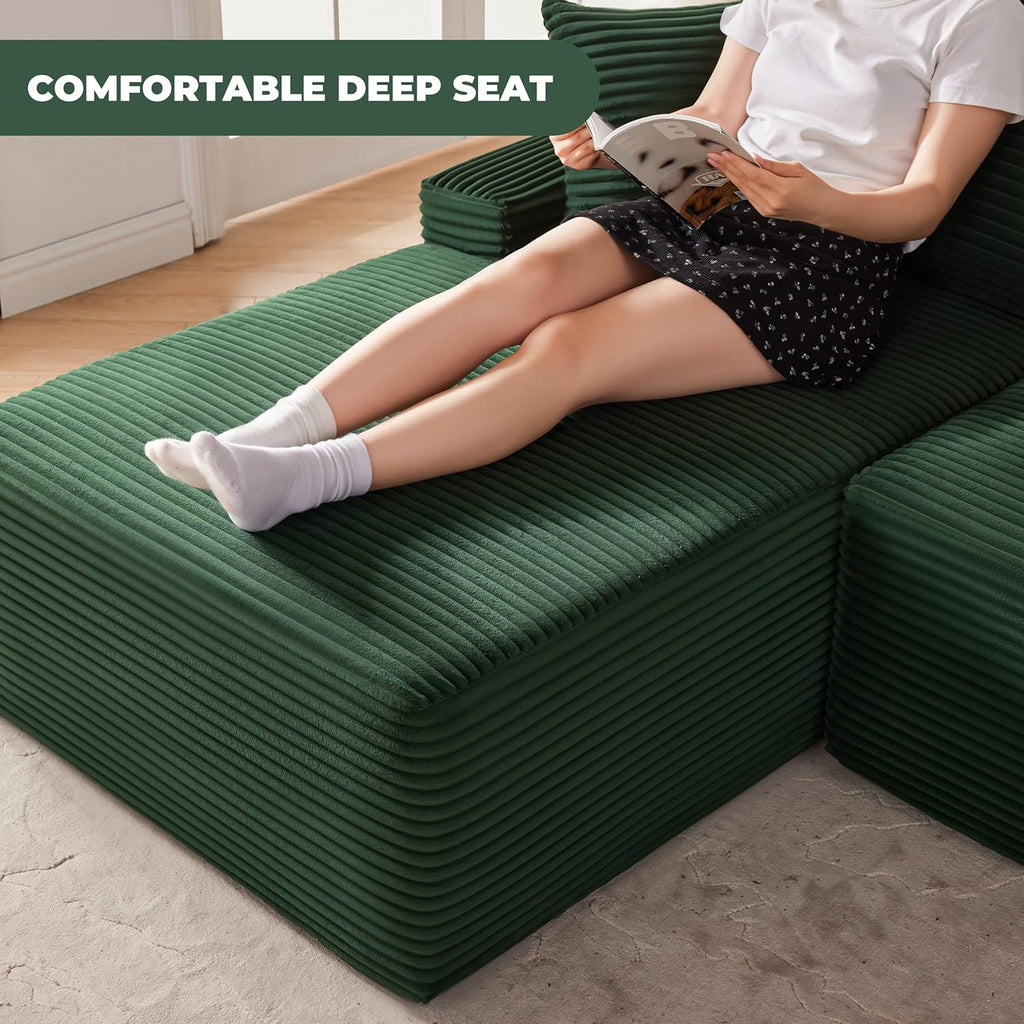 110-inch cloud sofa boneless sofa in the living room modular sofa with deep seats wourant