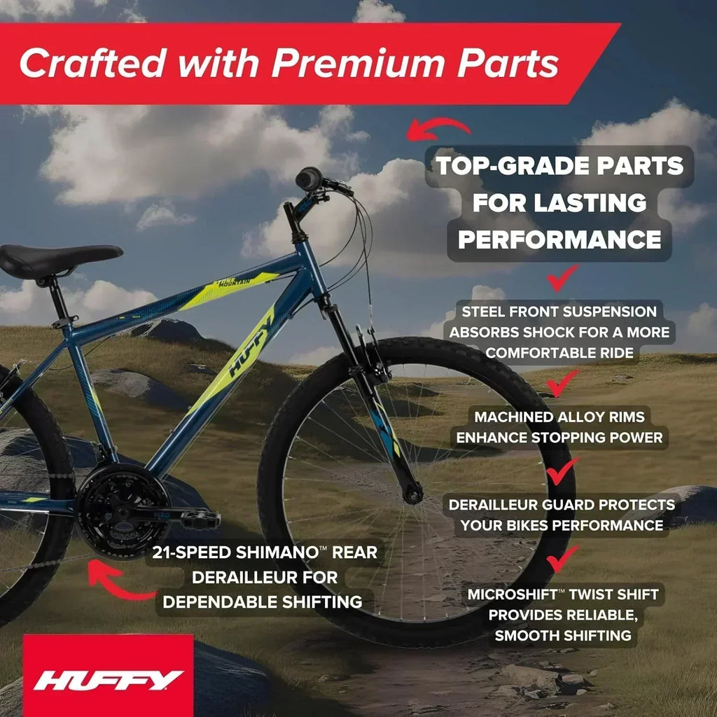 Huffy Stone Mountain Hardtail Mountain Bike for Boys/Girls/Men/Women 20"/24"/26" Sizes wourant