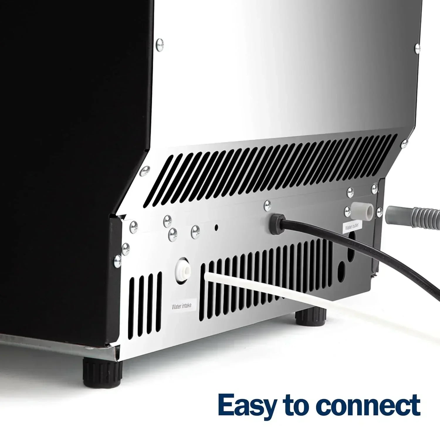 EUHOMY Commercial Ice Maker Machine 100lbs/24H Stainless Steel Under Counter ice Machine wourant