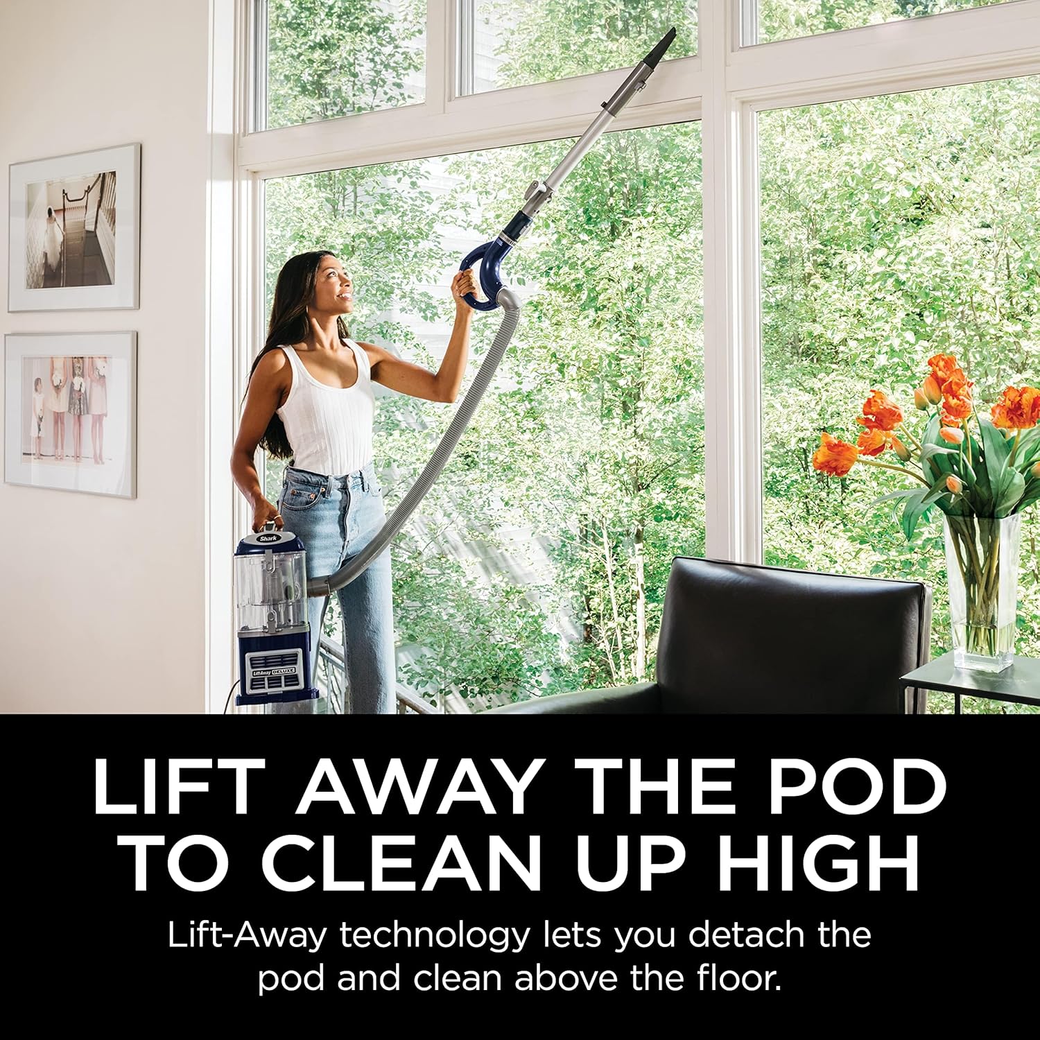 Upright Vacuum Navigator Lift-Away Deluxe Capacity HEPA Filter Swivel Steering Upholstery Tool wourant