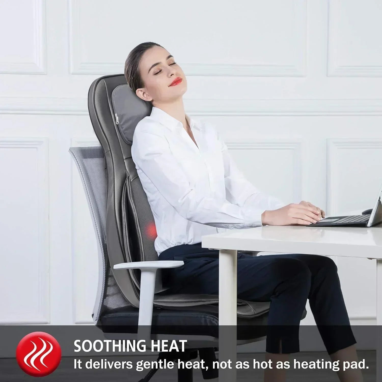 COMFIER Massager Chair with Heat Shiatsu Neck Back Massager Portable with Compress wourant