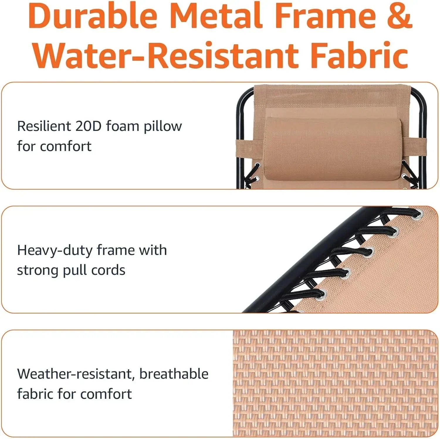 Amazon Basics Outdoor Patio Mesh Adjustable Zero Gravity Lounge Chair Recliners set of 2 wourant