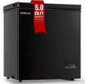 Chest Freezer 5.0Cubic Feet Deep Freezer Freestanding Freezers 2 Removable Stainless Steel Basket wourant