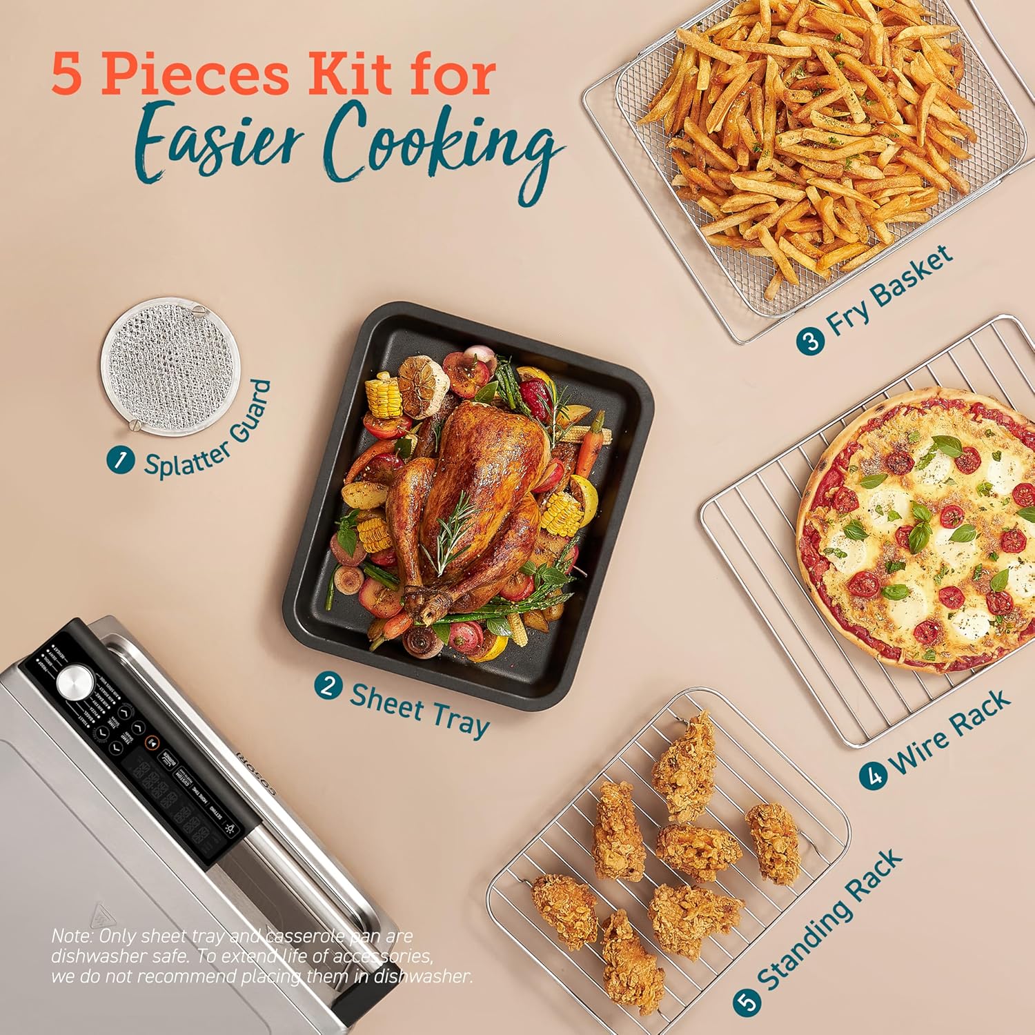 COSORI 11-in-1 air fryer 13-quart capacity combines grilling toasting baking and reheating wourant