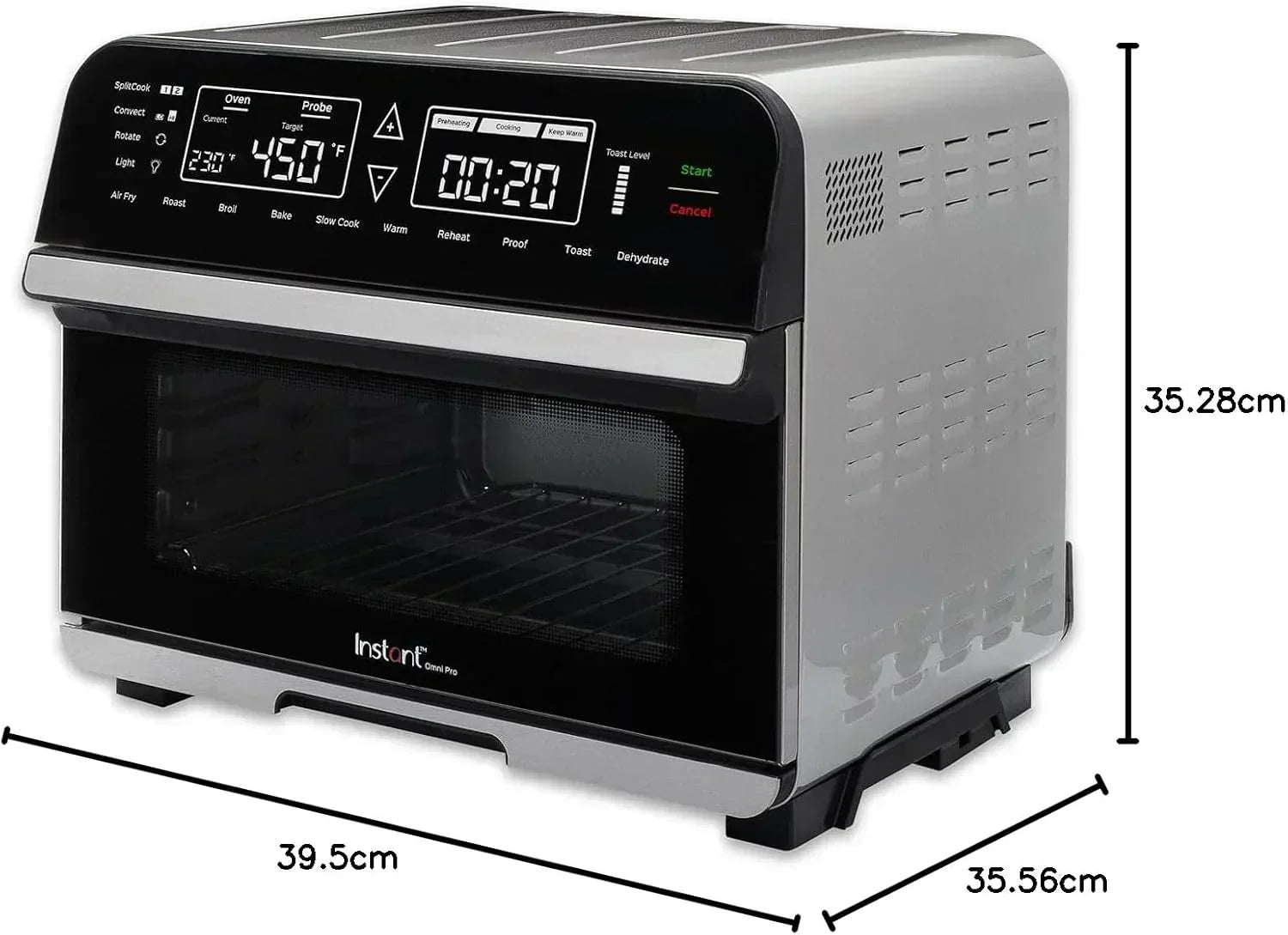 Instant Pot Omni Plus 19QT/18L Toaster Oven Air Fryer 10-in-1 Functions Fits 12" Pizza Crisp Broil wourant