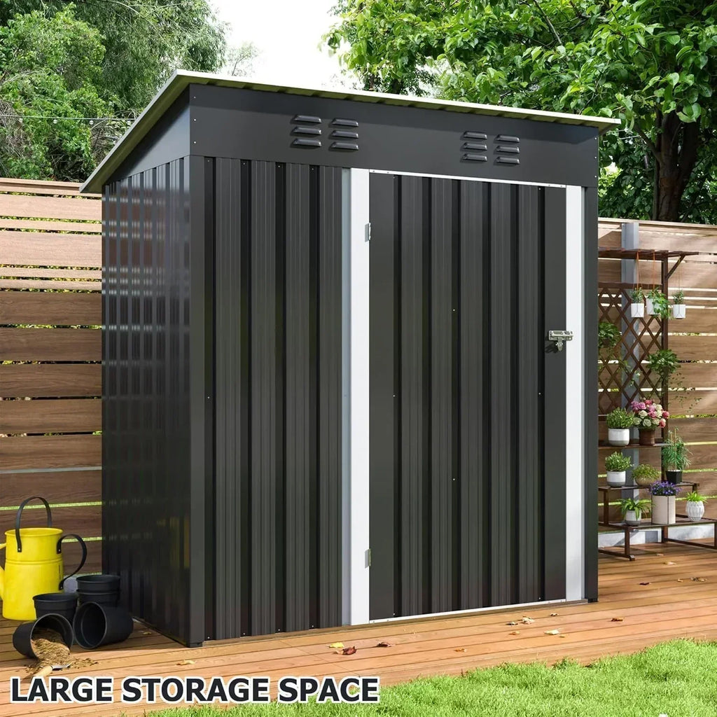 polar aurora 8x12 ft outdoor storage shed metal garden shed frame structure tool sheds wourant