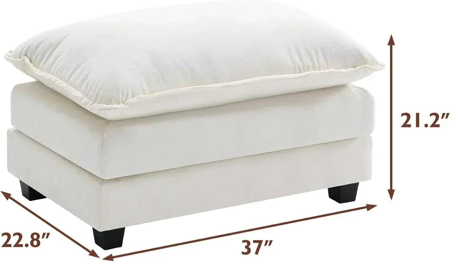 ihanherry 146-inch U-shaped modern sofa modular area cloud sofa wourant