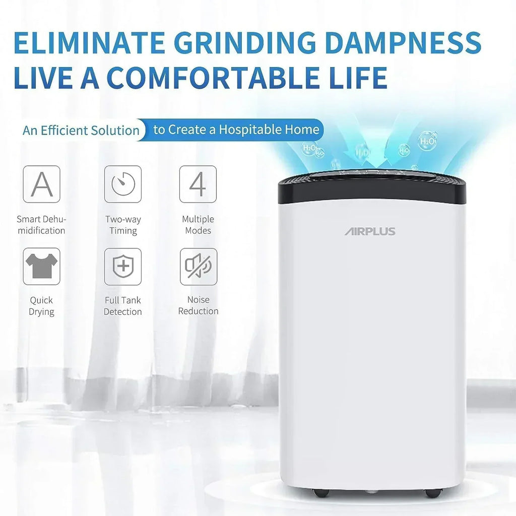 AIRPLUS 1,500 Sq. Ft Dehumidifier for Basement 30 Pints Powerful Dehumidifier for Home Large Rooms wourant