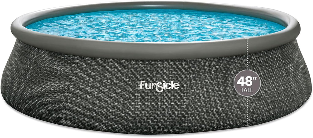 Funsicle 12 Foot by 36 Inch Quickset Round Inflatable Ring Top Outdoor Swimming Pool Set wourant