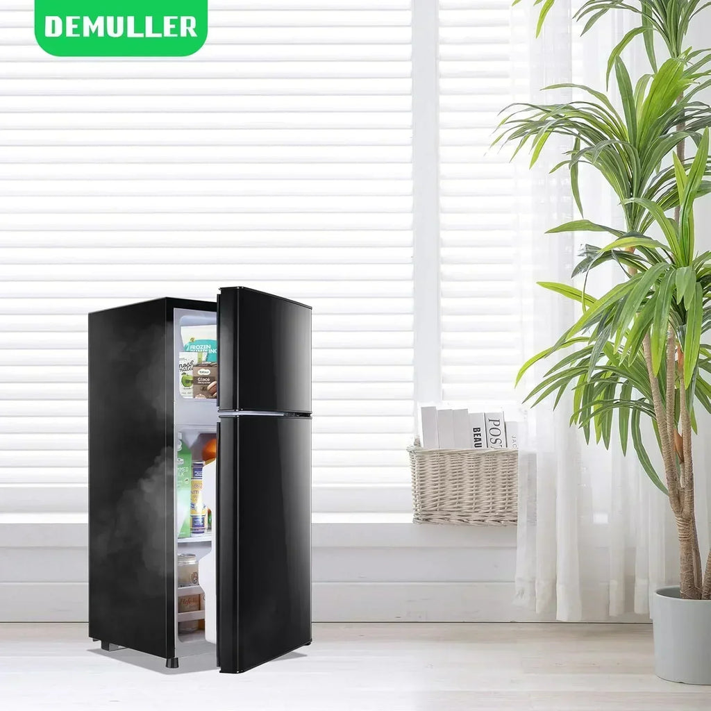 2.4 Cu.Ft Mini Fridge with Freezer Double Door Small Tiny Size Refrigerator with 7 Control Knob wourant