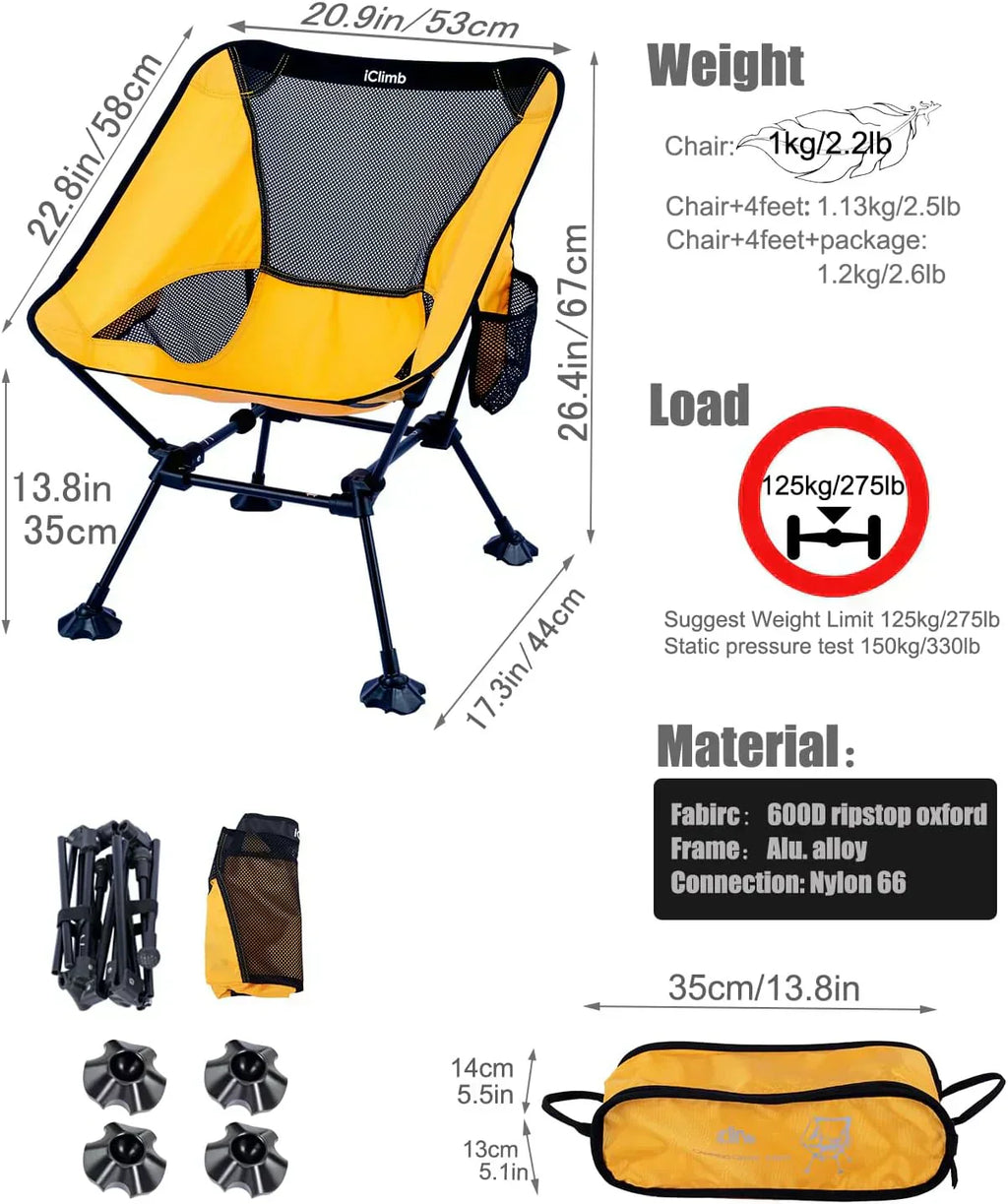 Ultralight Compact Camping Folding Beach Chair wourant