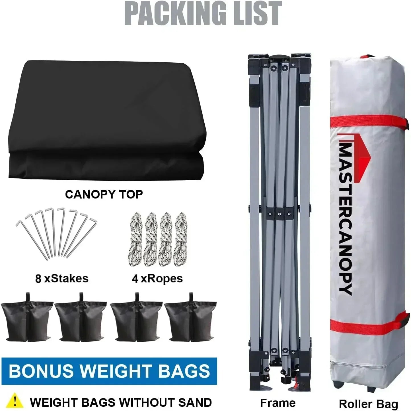 Durable Pop-up Canopy Tent with Roller Bag (10x10 Black) wourant
