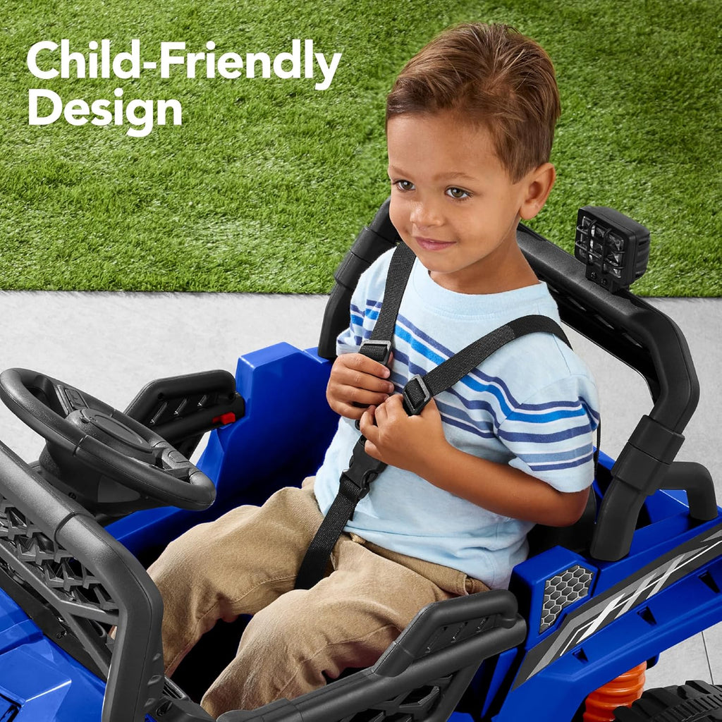 Children's black UTV electric children's car wourant