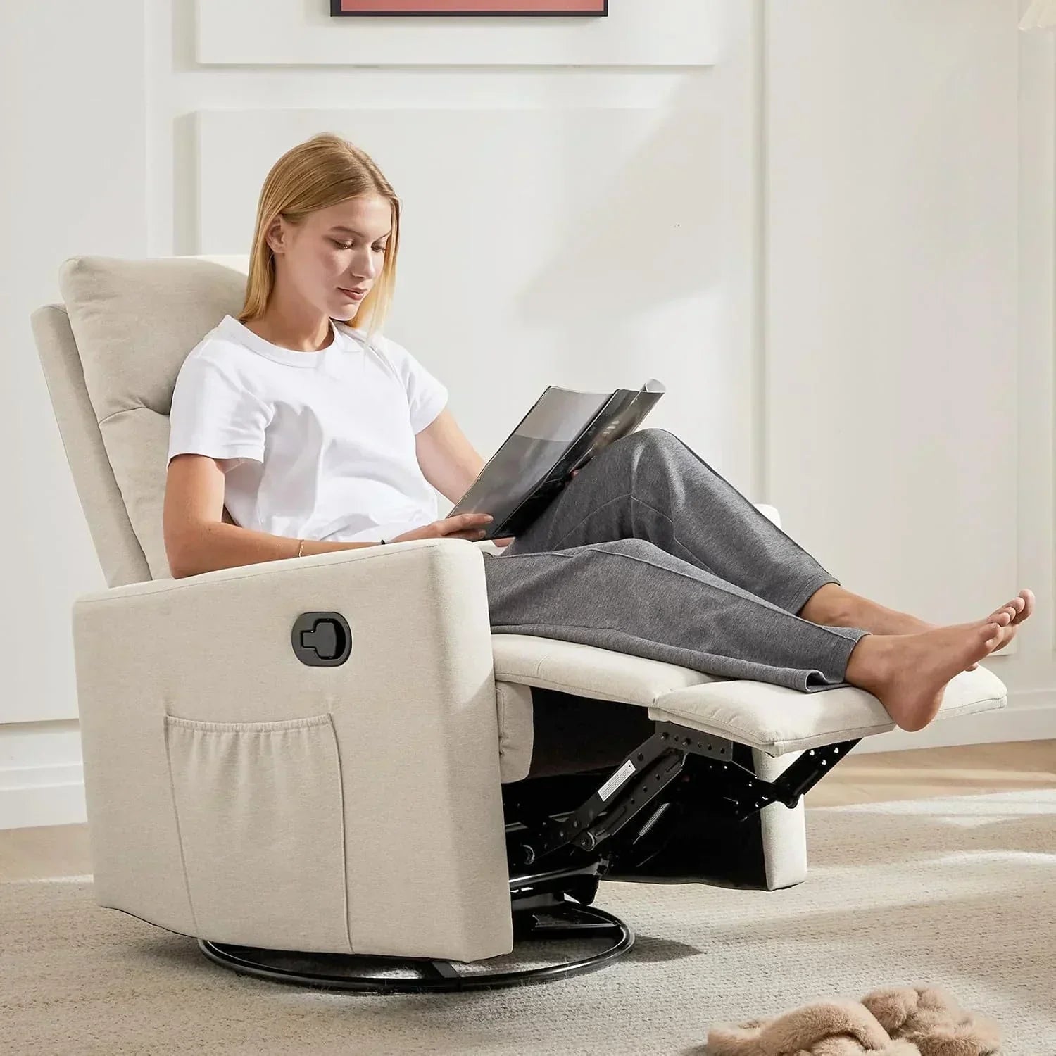 Sweetcrispy Massage Recliner Chair for Adults Adjustable Home Theater Seating wourant