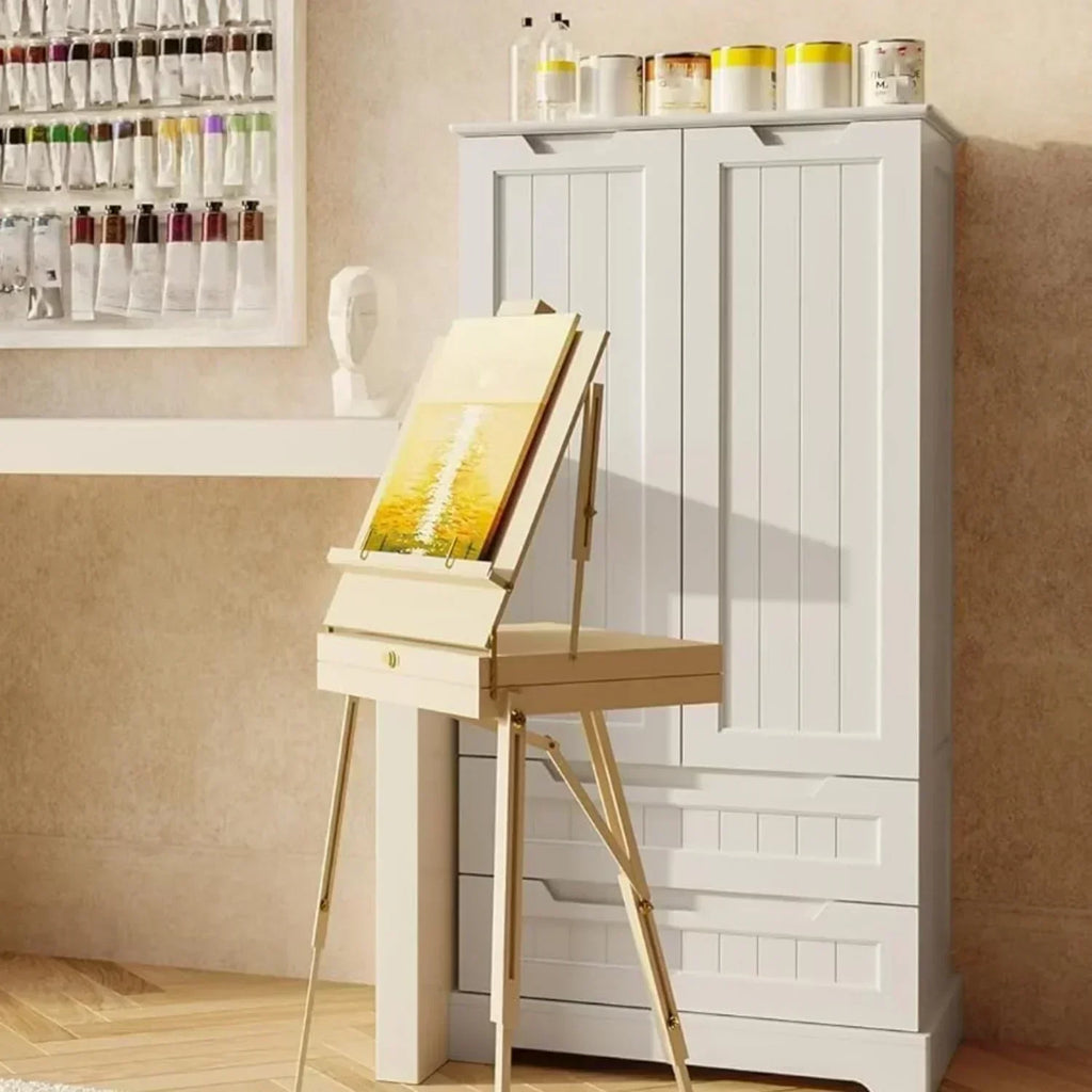 Gizoon Kitchen Pantry Cabinet with Drawers Freestanding Bathroom Storage Cabinet with Doors wourant