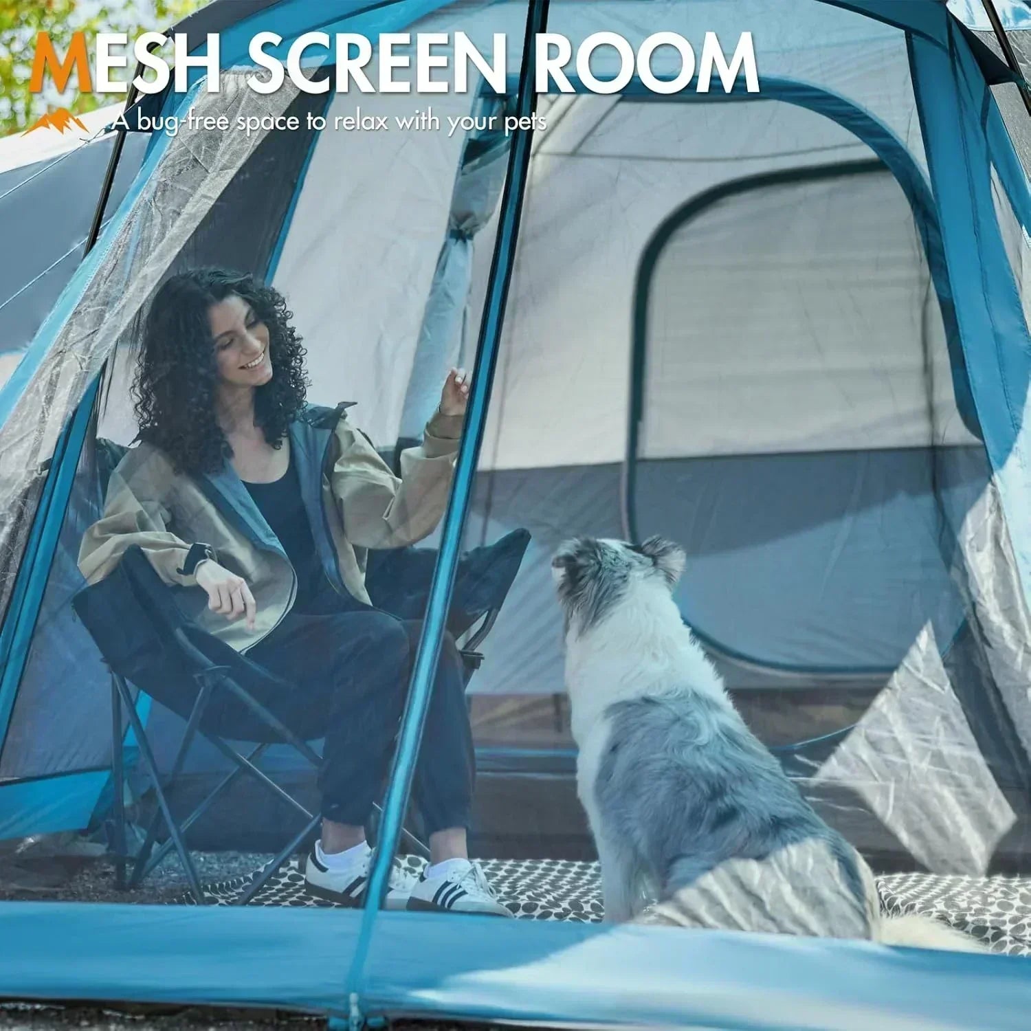 PORTAL 6/8/10 Person Family Camping Tent with Screen Room Water Resistant Big Tunnel Tent wourant