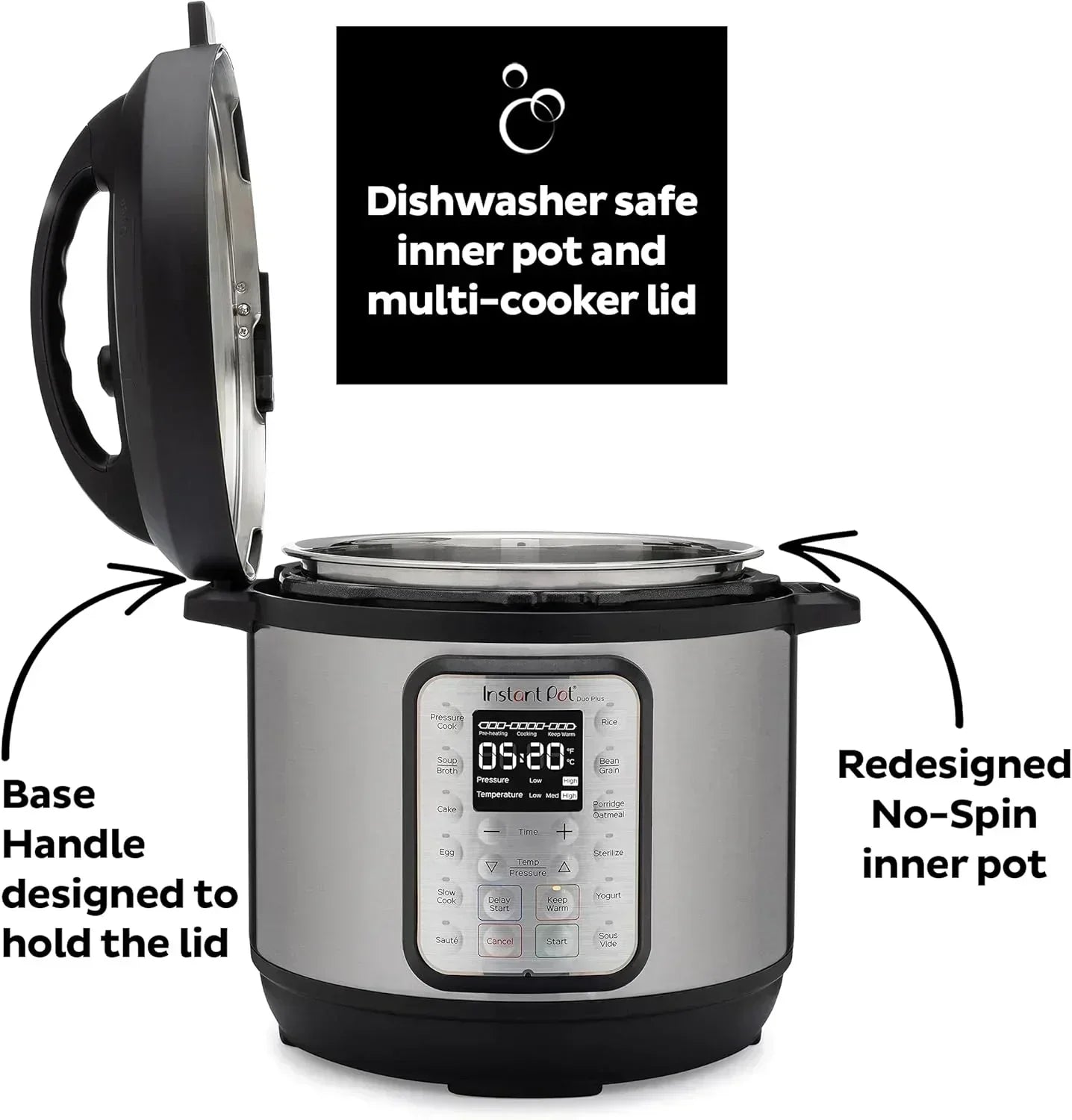 9-in-1 Multicooker Pressure Cooker Slow Cook Rice Maker Steamer Sauté Yogurt Warmer Sterilizer wourant