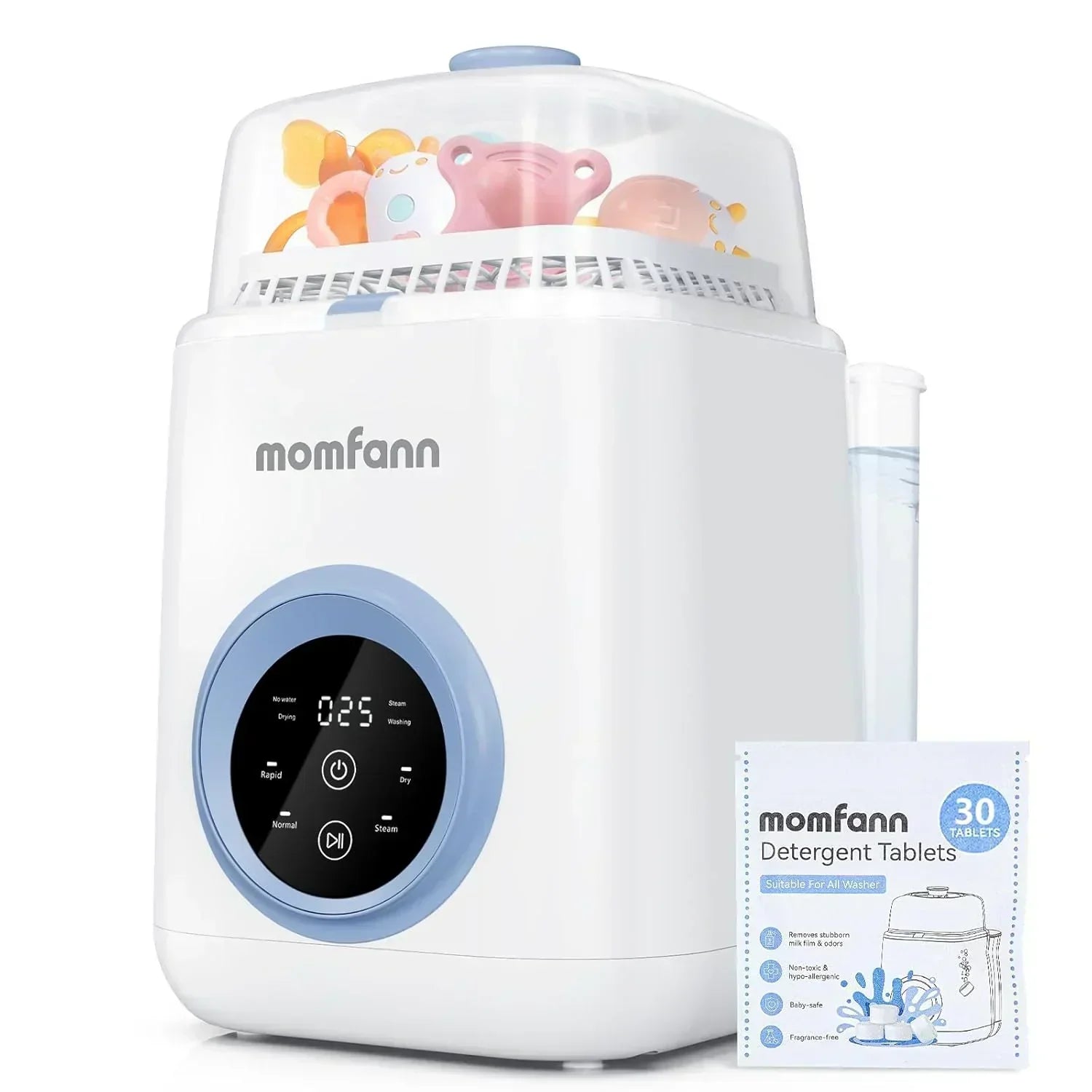 Baby Bottle Washer-19 Min Rapid Wash Sterilizer and Dryer All-in-One Cleaner Bottles Pump Parts wourant