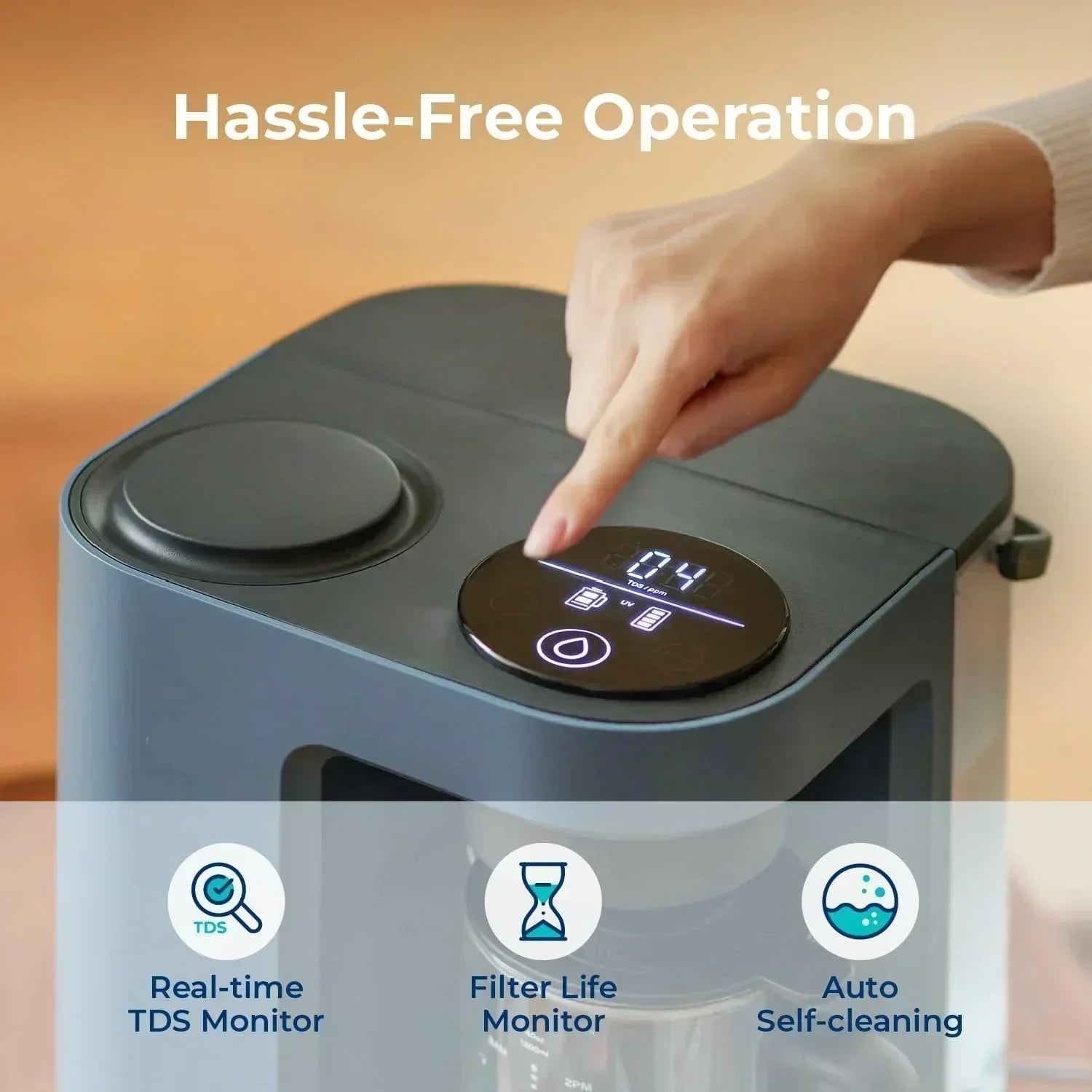 Bluevua RO100ROPOT-Lite(UV) reverse osmosis system countertop water purifier 7-stage purification wourant