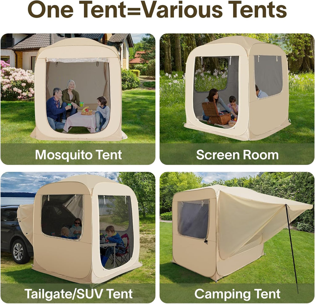 Alvantor Screen House Gazebo Pop Up Igloo Screened Canopy Tent with Mosquito Netting Sides wourant
