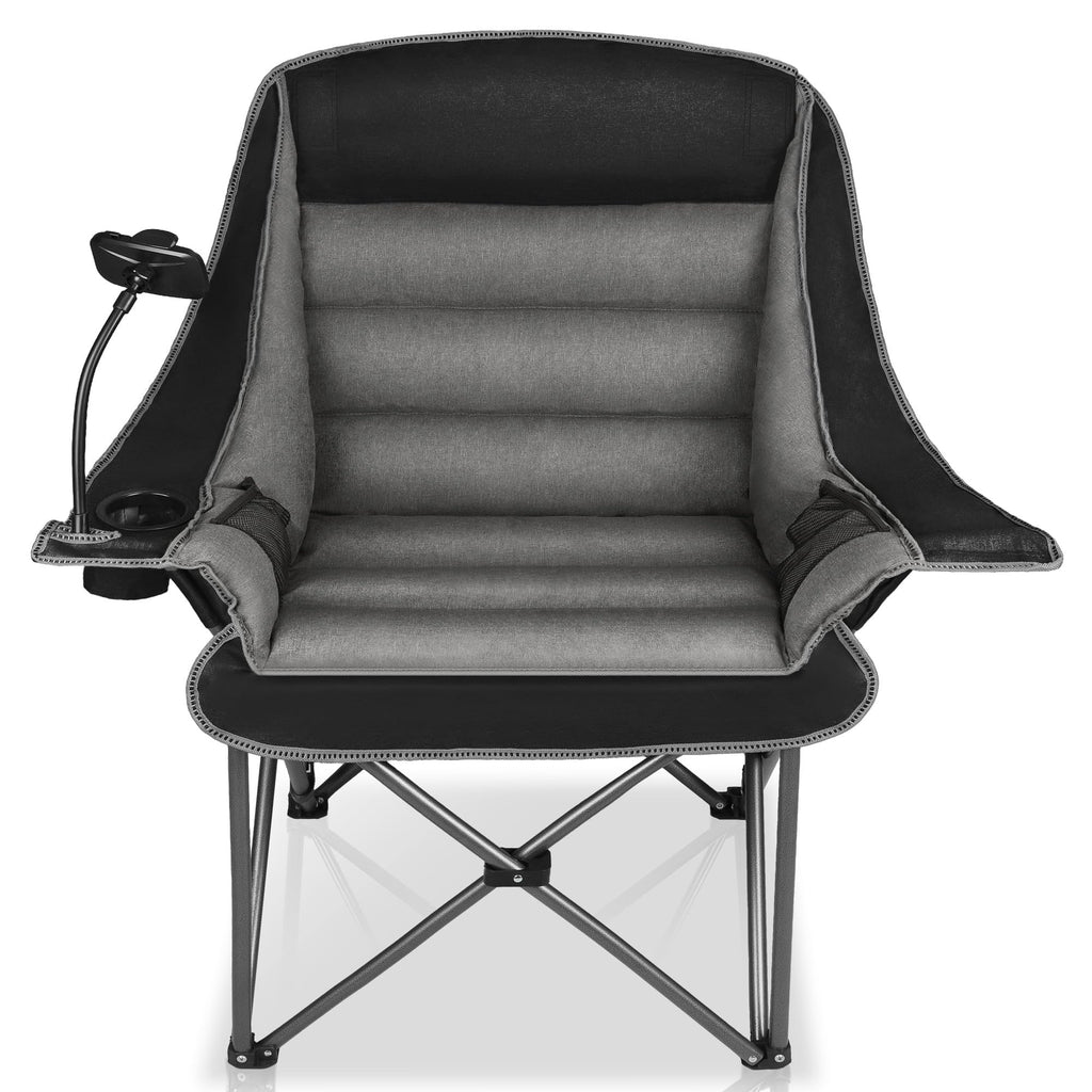 Oversized Folding Camping Chair for Adults Heavy Duty 400 lbs with Cup Holder Phone Holder Pocket jumpsub