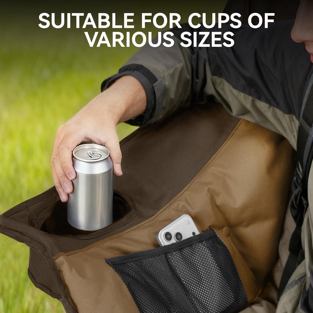 High Back Double Camping Chair Low Seat Folding Loveseat with Cup Holders and Carry Bag 800 lbs jumpsub