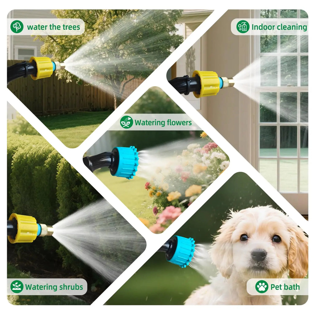 2 Gallon Electric Garden Sprayer Telescopic Wand 3 Nozzles USB Rechargeable 2500mAh Jumpsub