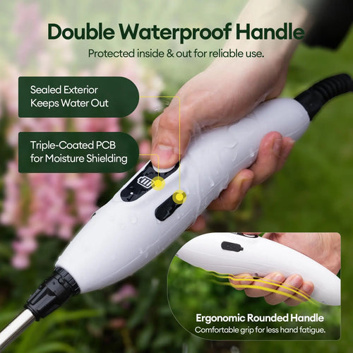 2 Gallon Electric Garden Sprayer Ergonomic Handle 3 Nozzles USB Rechargeable 2200mAh Jumpsub