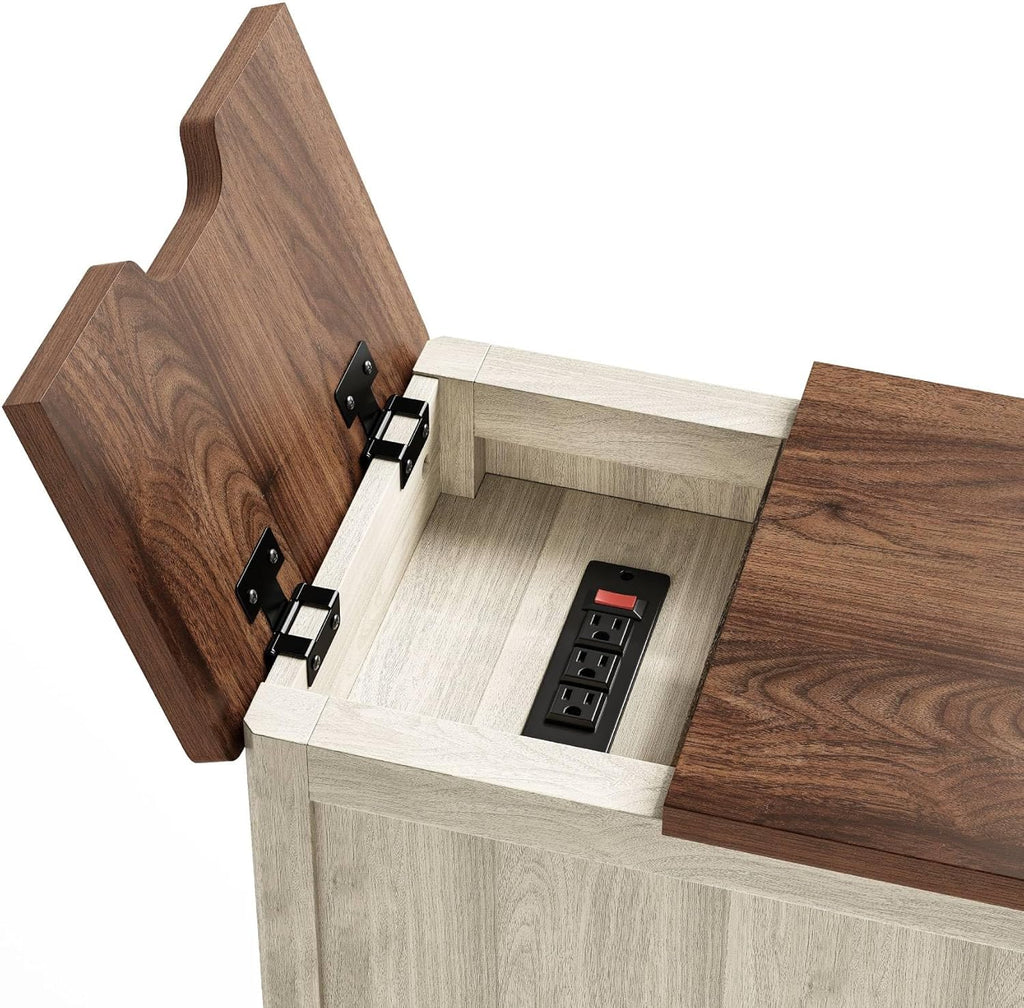 Farmhouse End Table Narrow Side Table Small Nightstand wourant