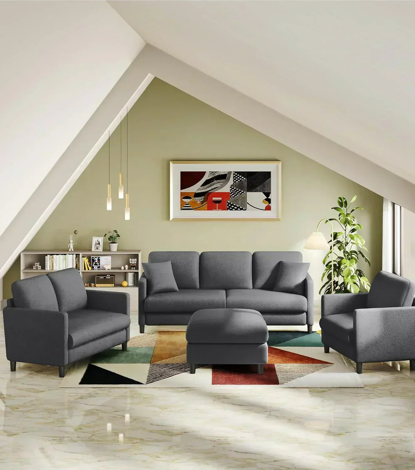 Loveseat Sofa 51" Love Seat Comfy Corduroy Small Loveseat Tool-Free Setup Couch wourant