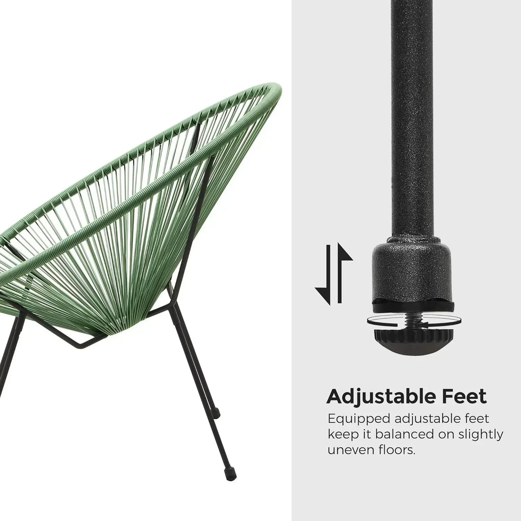 Outdoor Settee 2-Seat Garden Furniture with Backrest PE Rattan wourant