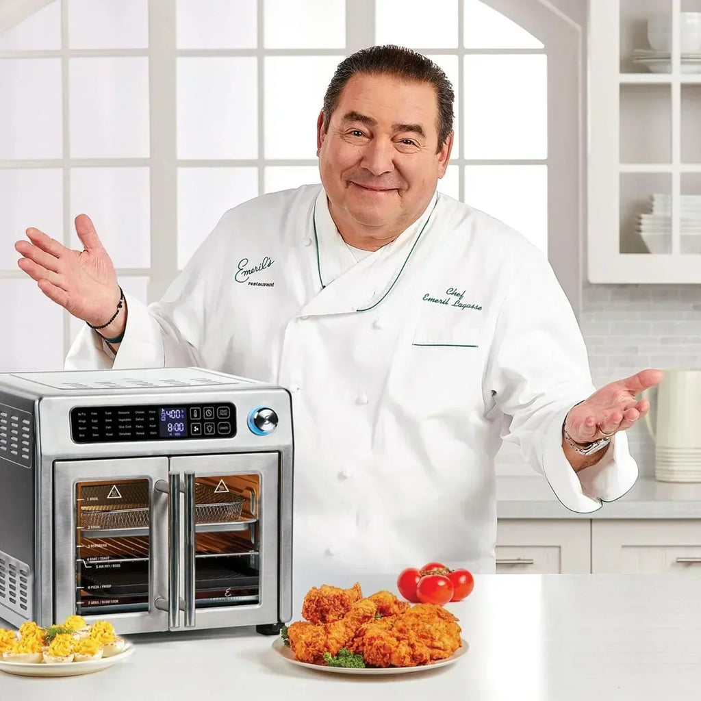 Extra Large French Door Air Fryer Toaster Oven Combo 24 Cooking Functions and Digital Controls wourant