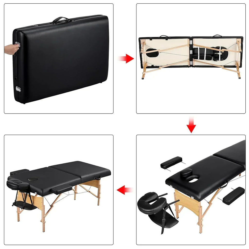 Yaheetech Massage Table Portable Lash Beds Spa Bed Massage Couch Foldable Spa Tables wourant