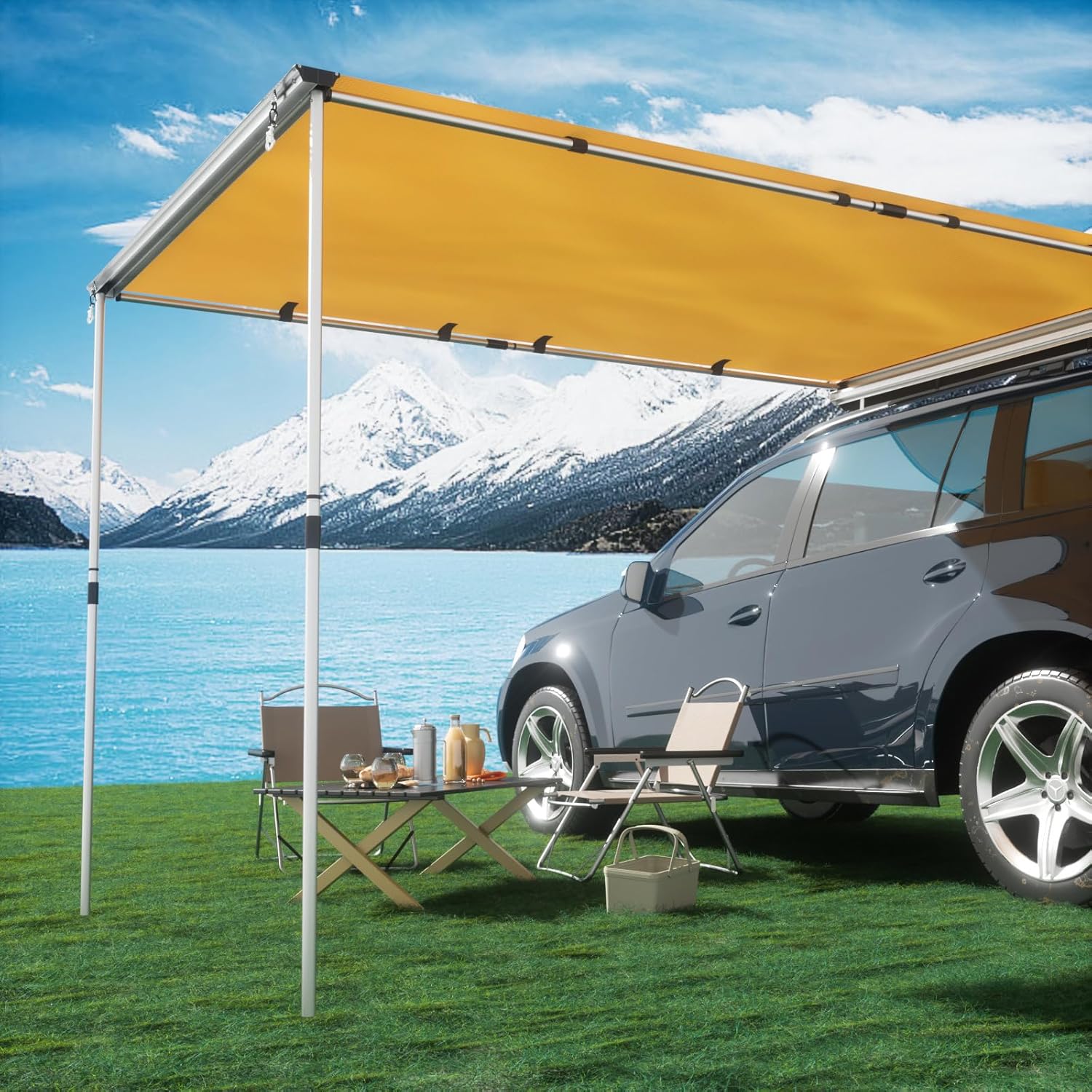 8.2 x 6.5 ft. Waterproof Car Awning for Campers and Trucks wourant