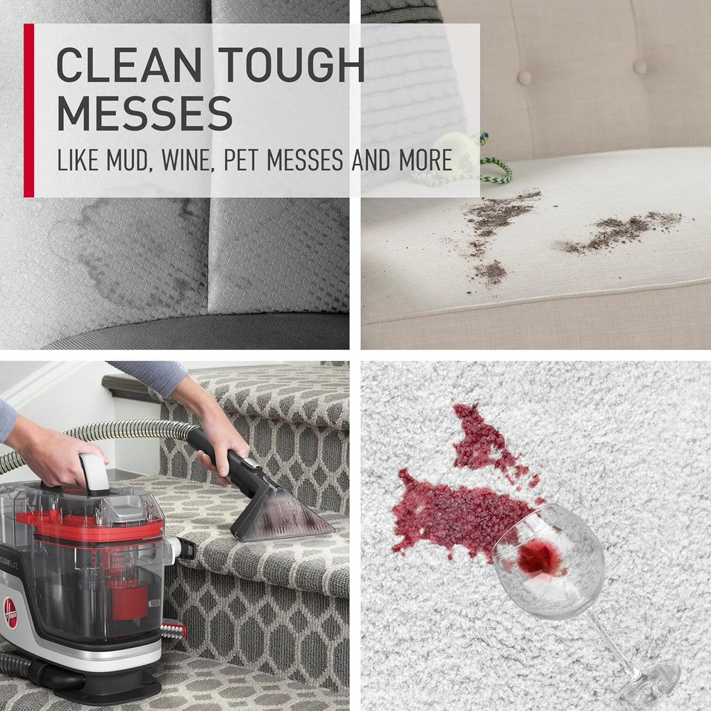 Hoover CleanSlate Plus Portable Carpet Upholstery Spot Cleaner with Powerful Suction wourant