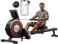 Merachi household rowing machine silent resistance dual-slide design wourant