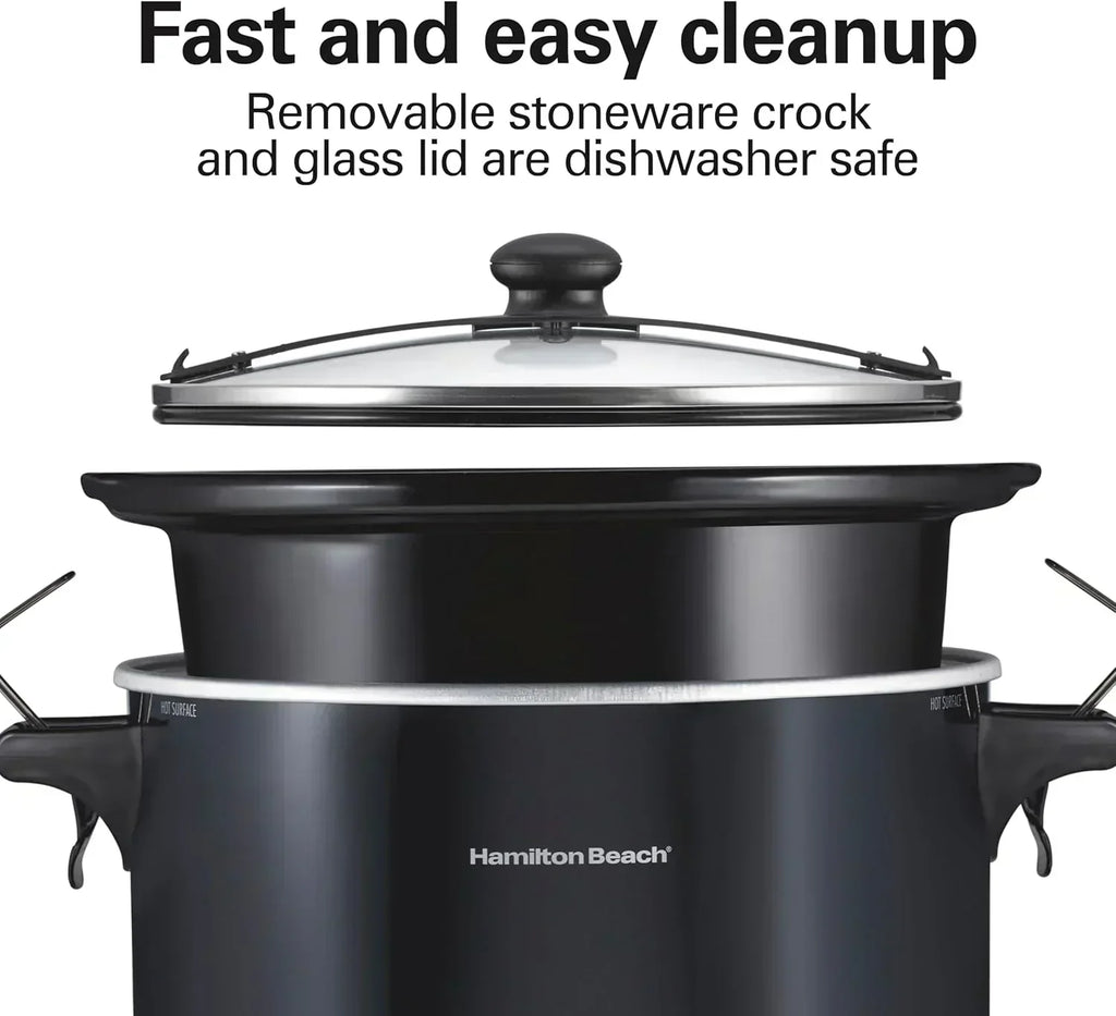 Slow Cooker Extra Large 10 Quart Stay or Go Portable With Lid Lock wourant
