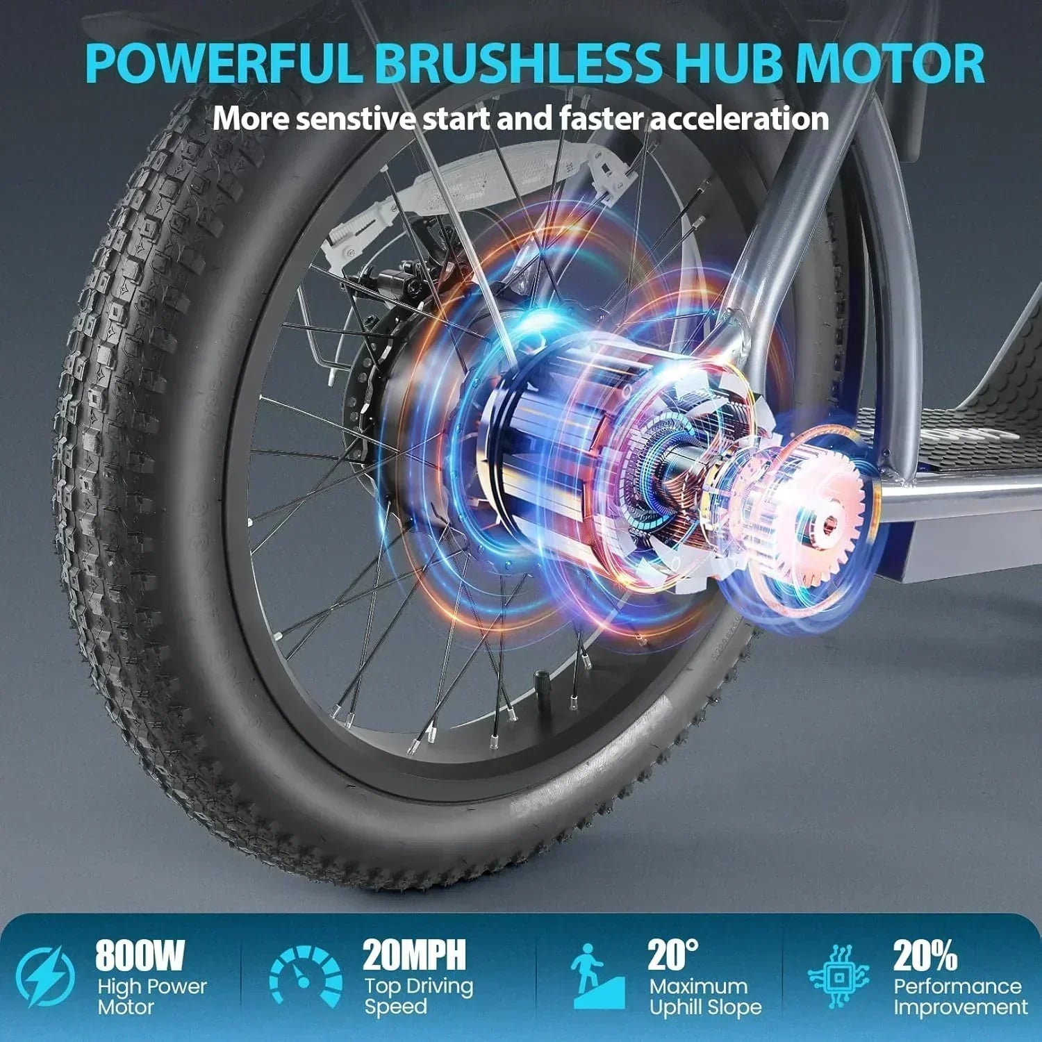 Caroma Peak 800W Foldable Adult Electric Scooter with 20-inch Wide Tires 48V Battery Basket wourant