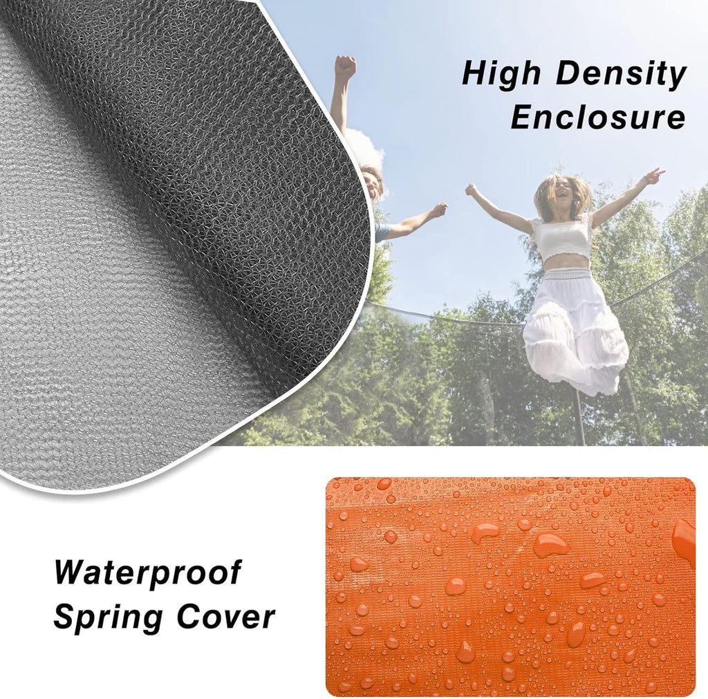 AOTOB 8FT 10FT 12FT 14 FT 15FT Trampoline with Safety Enclosure Net Outdoor Trampoline wourant