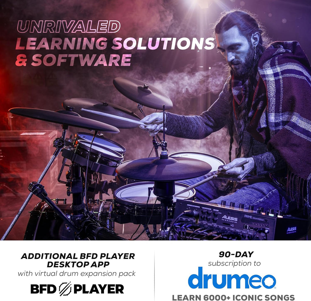 Alison Strata Prime Electronic Drum Set with Touch Screen Dual Area Grid Head wourant
