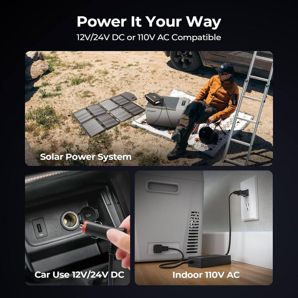 BougeRV 12 Volt Refrigerator 12V Car Fridge 23 Quart Portable Freezer Compressor Cooler wourant